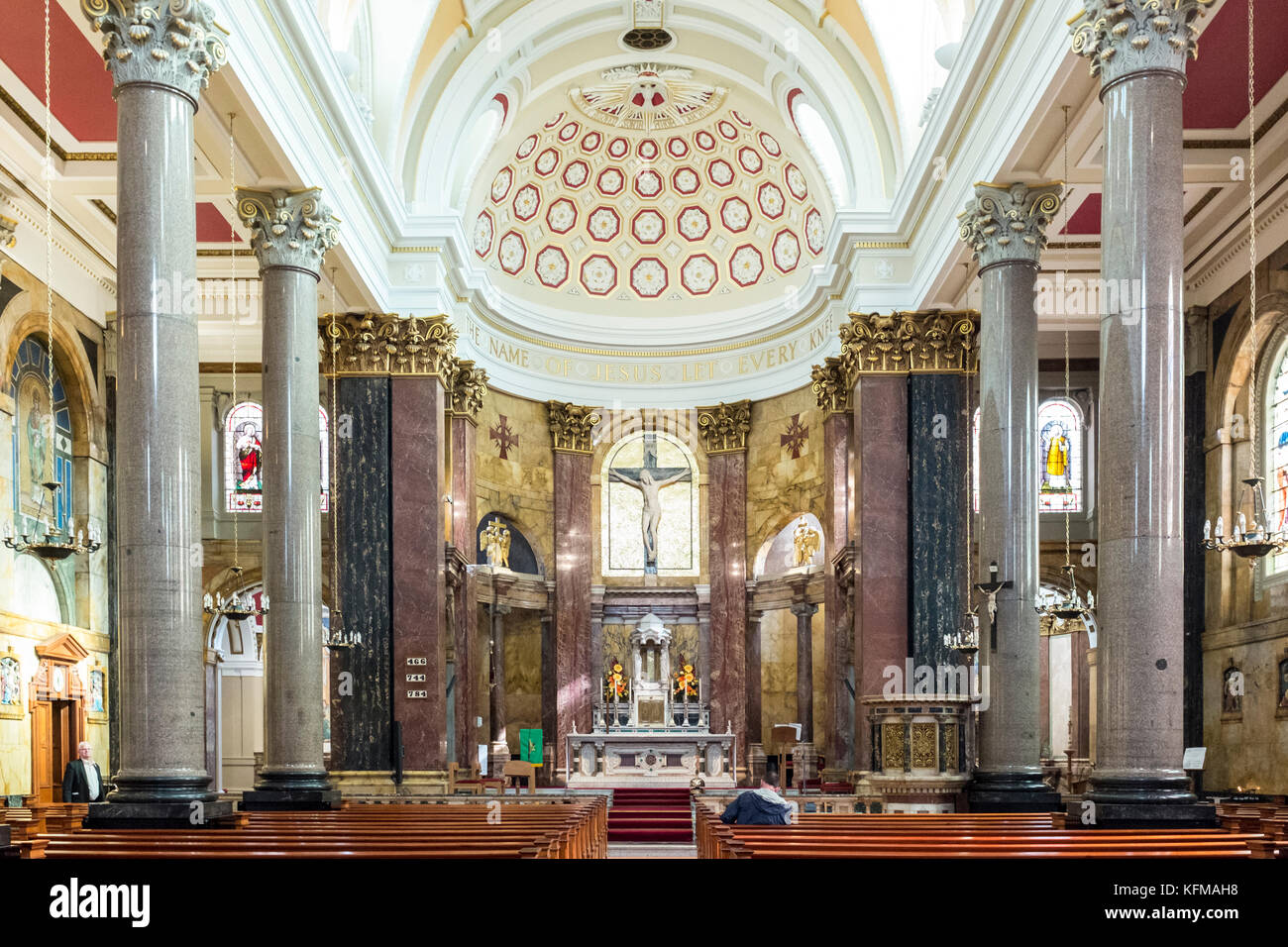 Interno della St Wilfrid la Chiesa cattolica romana, Preston, Lancashire Chapel St, Preston Foto Stock