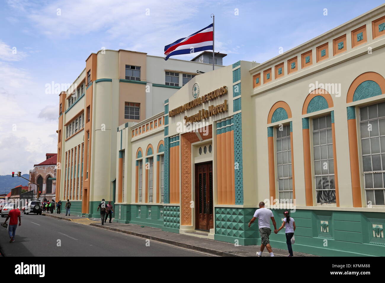 Instituto Nacional de Seguros (Istituto nazionale delle assicurazioni), Calle 10, San José, San José provincia, Highlands Centrali, Costa Rica, America Centrale Foto Stock