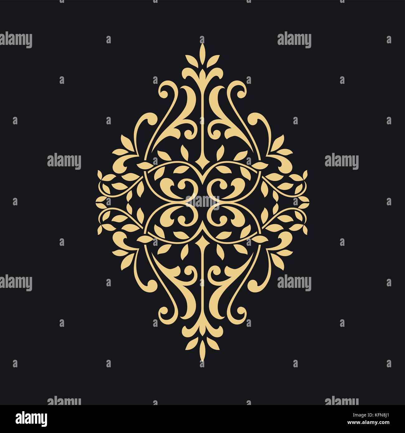 Ornamentali elemento floreale per la progettazione. Illustrazione Vettoriale