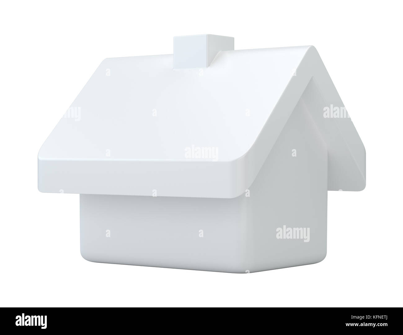 Icona Casa su sfondo bianco. rendering 3d per il web. Foto Stock