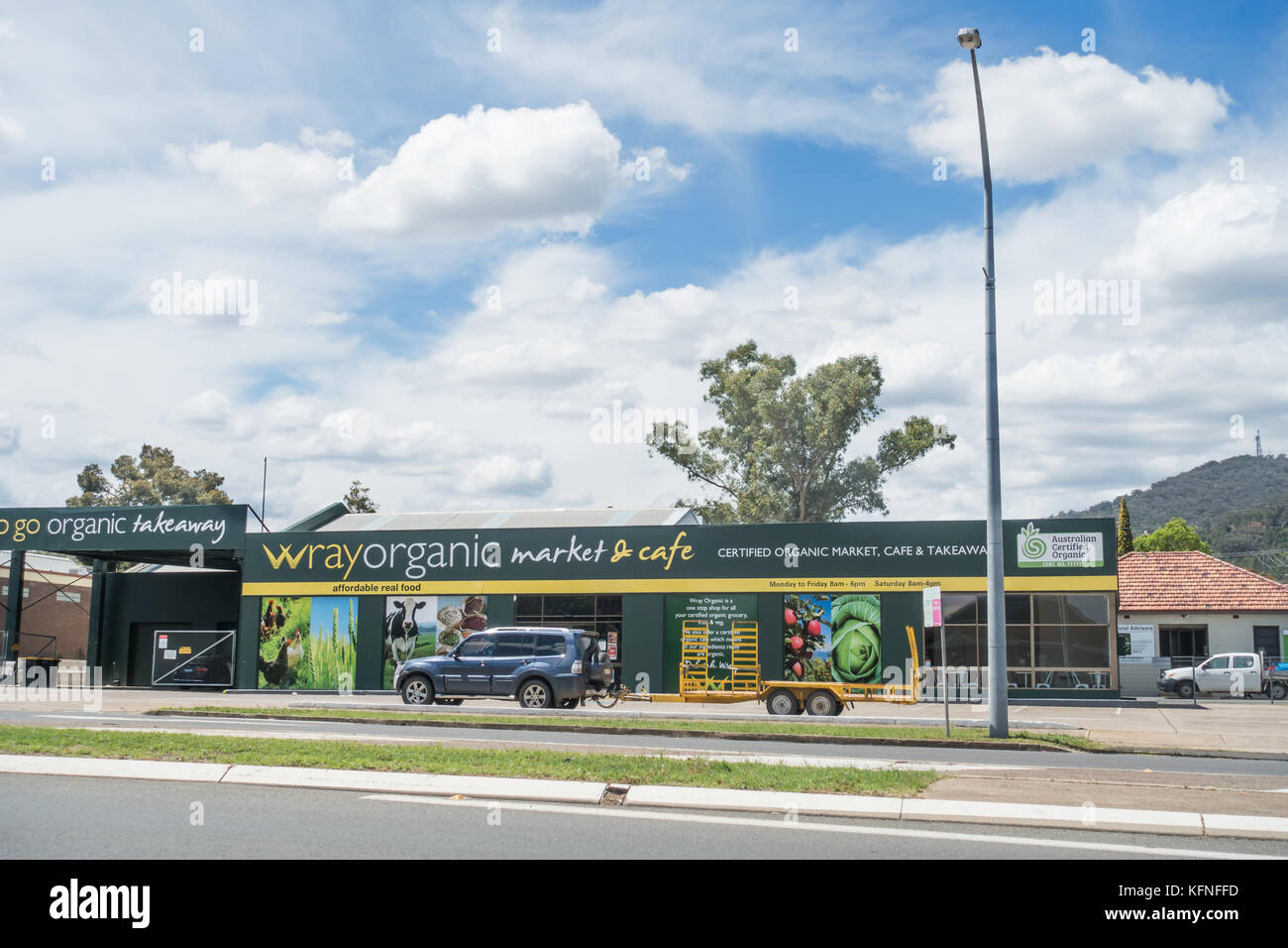 Mercato organico e il Cafe'. Tamworth NSW Australia Foto Stock