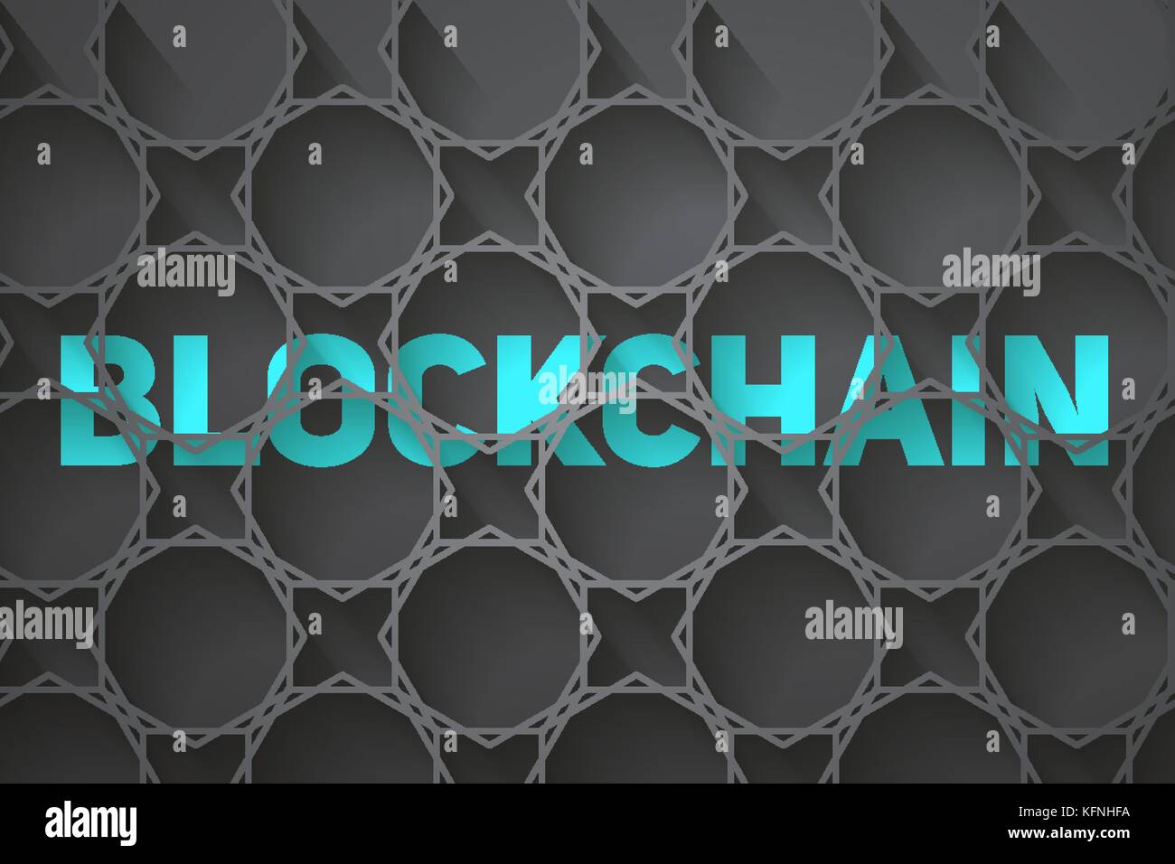 Sfondo digitale di blockchain Illustrazione Vettoriale