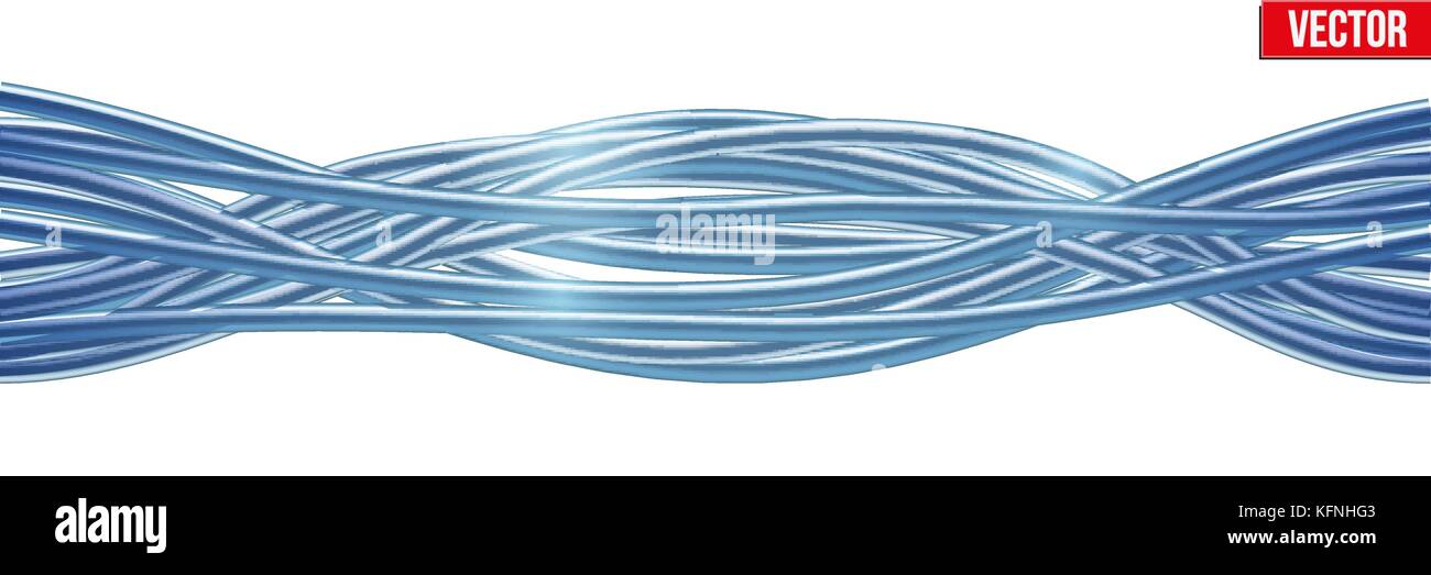 Sfondo futuristico con un fascio di cavi Illustrazione Vettoriale