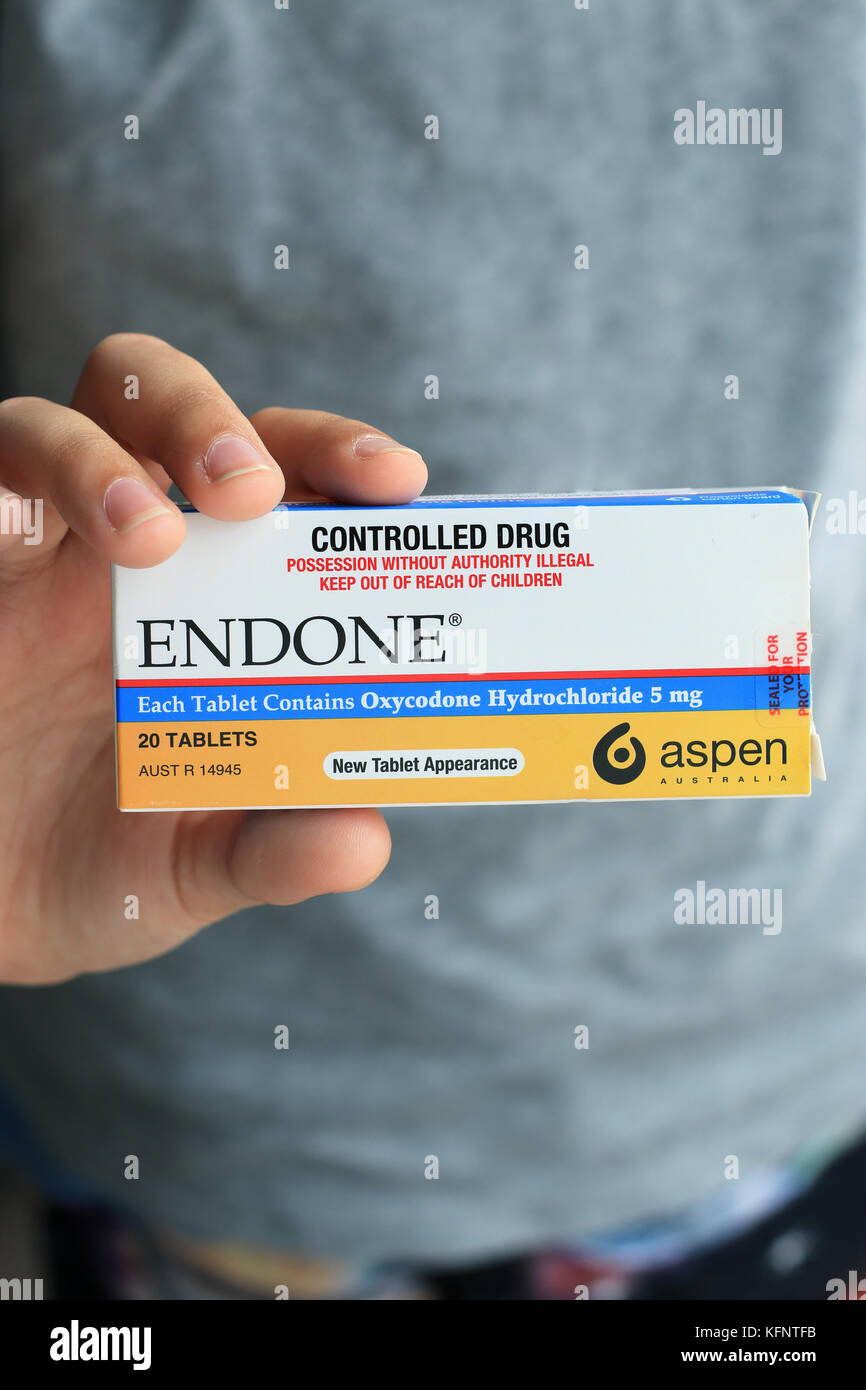 Prescription antidolorifico Endone - forte dolore killer Foto Stock