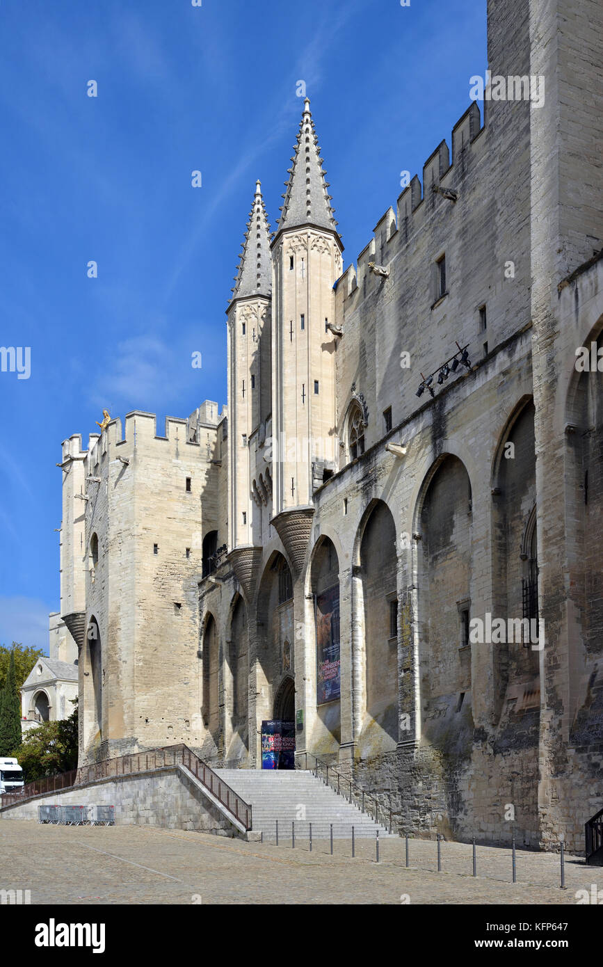 Avignon, Francia - Ottobre 02, 2017: Palais des Papes edificio in Avignone, Provenza Francia Foto Stock