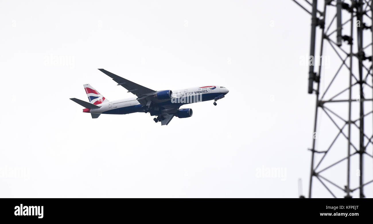 British Airways piano di compagnie aeree Foto Stock