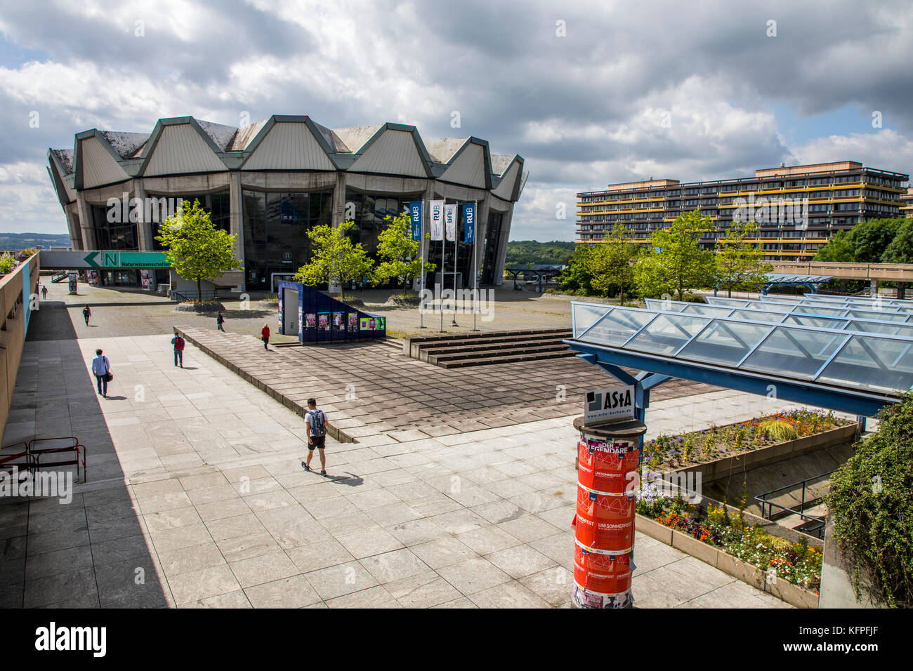 Università della Ruhr di Bochum, Germania, campus Foto Stock