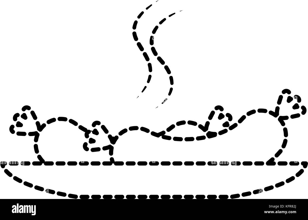 Piatto con deliziose salsicce illustrazione vettoriale design Illustrazione Vettoriale