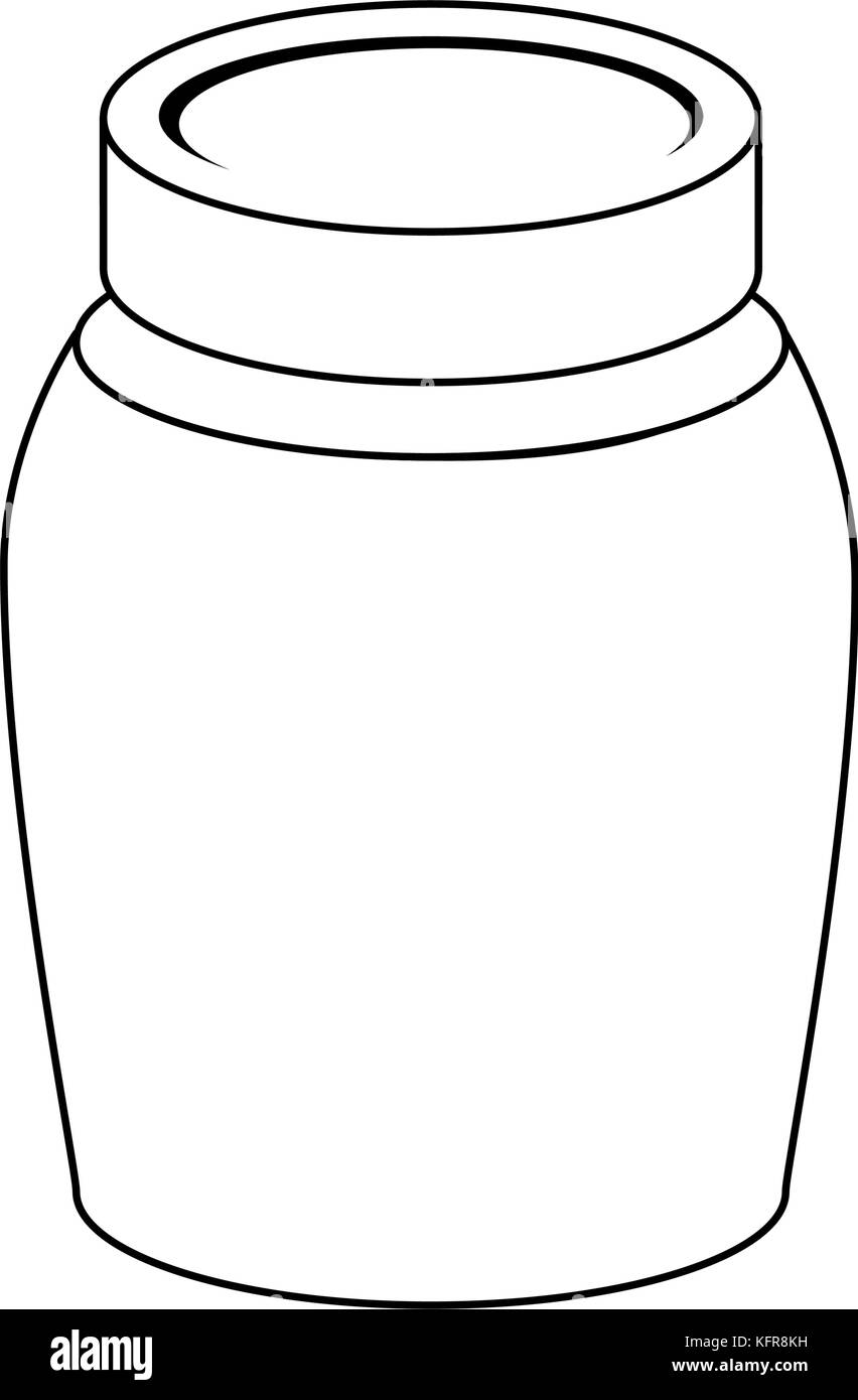 Vaso in vetro icona isolato Illustrazione Vettoriale