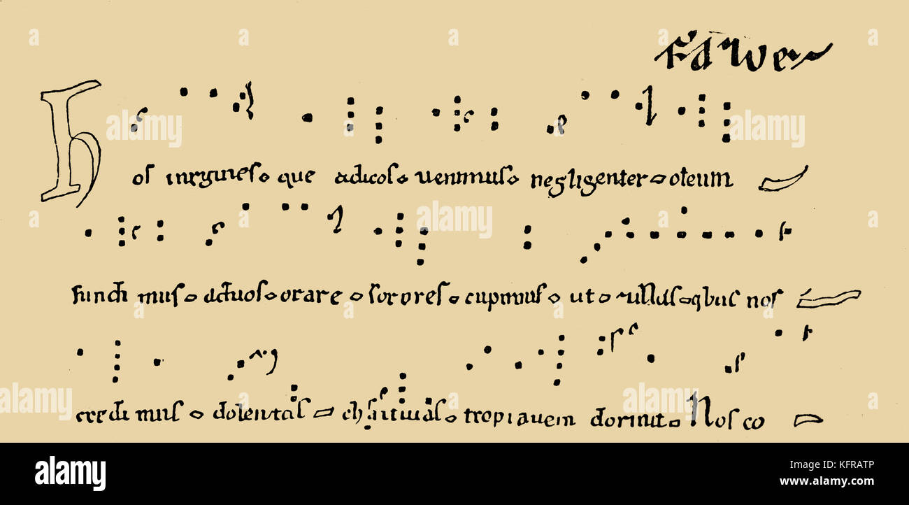 La canzone di le vergini stolte, preso dal dramma religioso "Il mistero del saggio e delle vergini stolte'. Essa è basata sulla parabola delle dieci vergini, che mette in guardia il suo pubblico di essere preparati per il giorno del giudizio. Foto Stock
