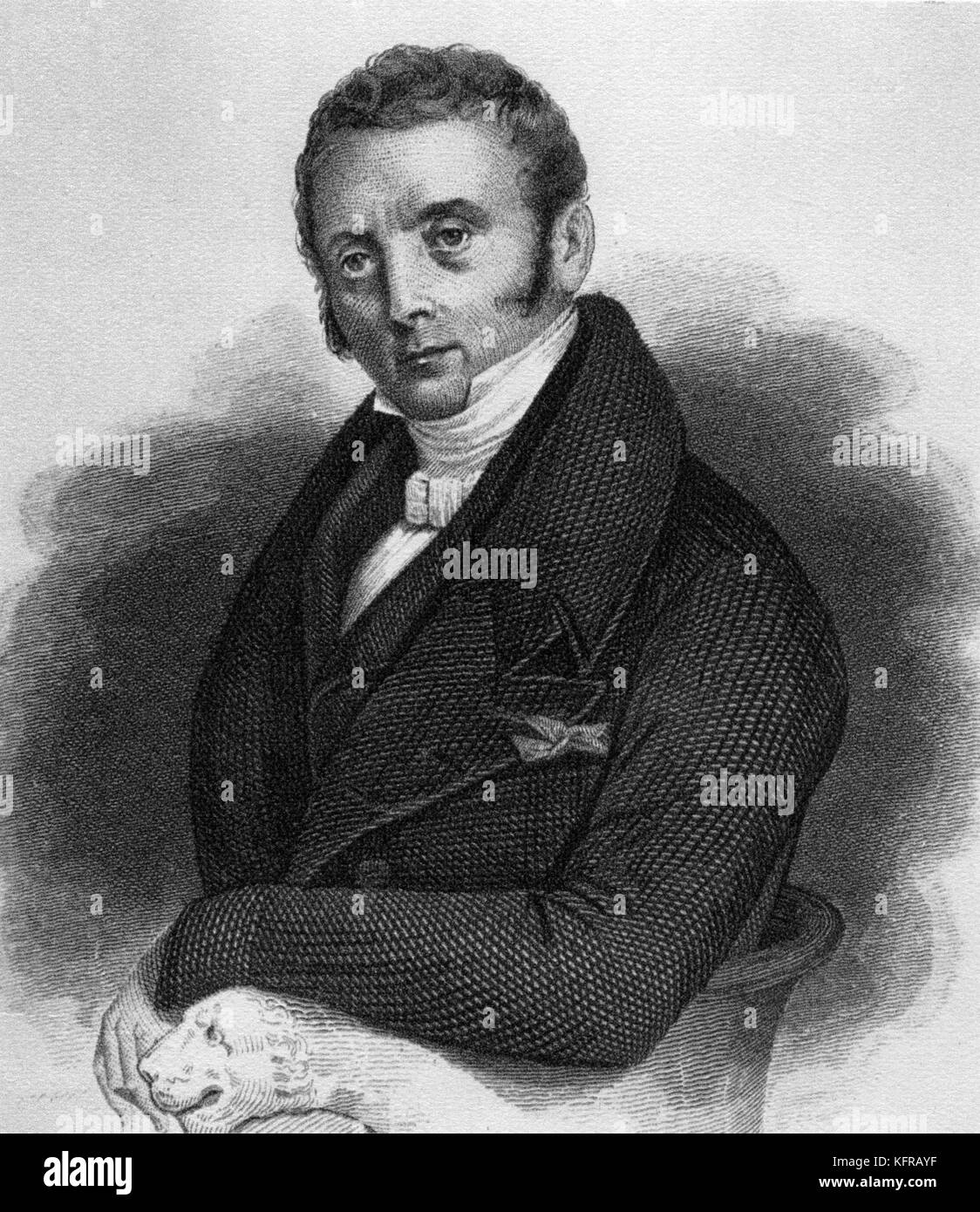 Daniel Francois Aubert, ritratto, 1832. Francese opera compositore 29 Gennaio 1782 - 13 maggio 1871. Foto Stock