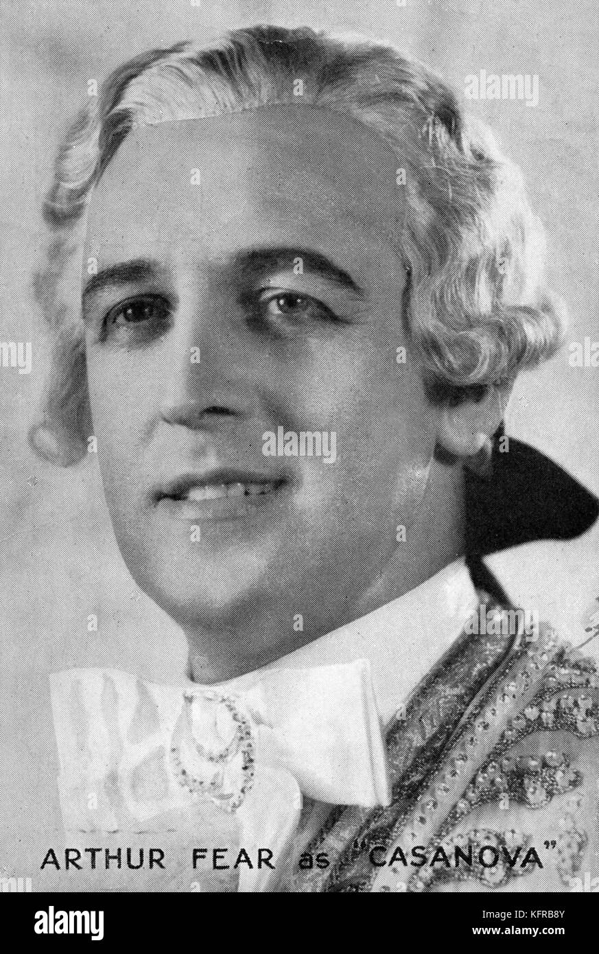 Arthur paura come Casanova, 1932. Riproduzione musicale di Johann Strauss, disposti da Ralph Benatsky. Welsh bass e baritono cantante lirico, 1902-1984. Foto Stock