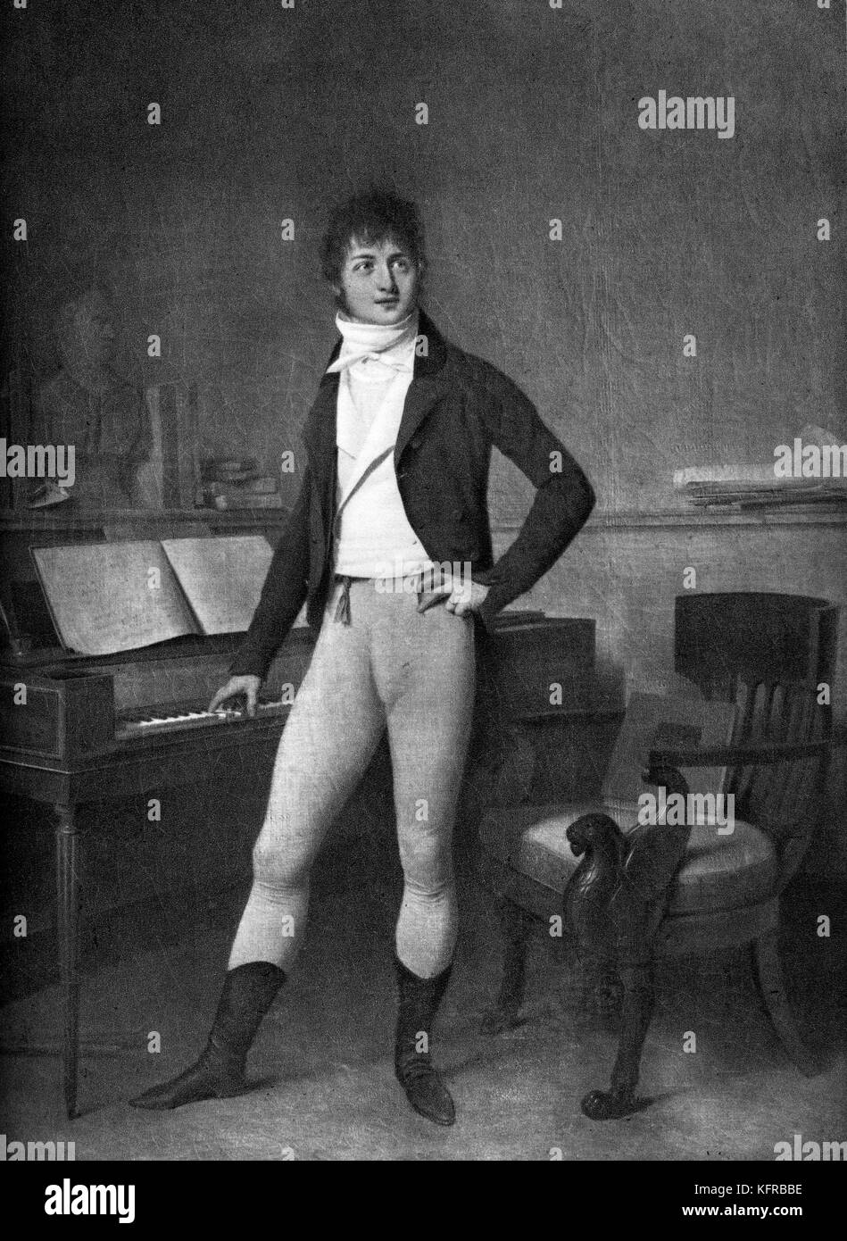 Francois Adrien Boieldieu - Ritratto del francese opera compositore. 16 Dicembre 1775 - 8 ottobre 1834. Foto Stock