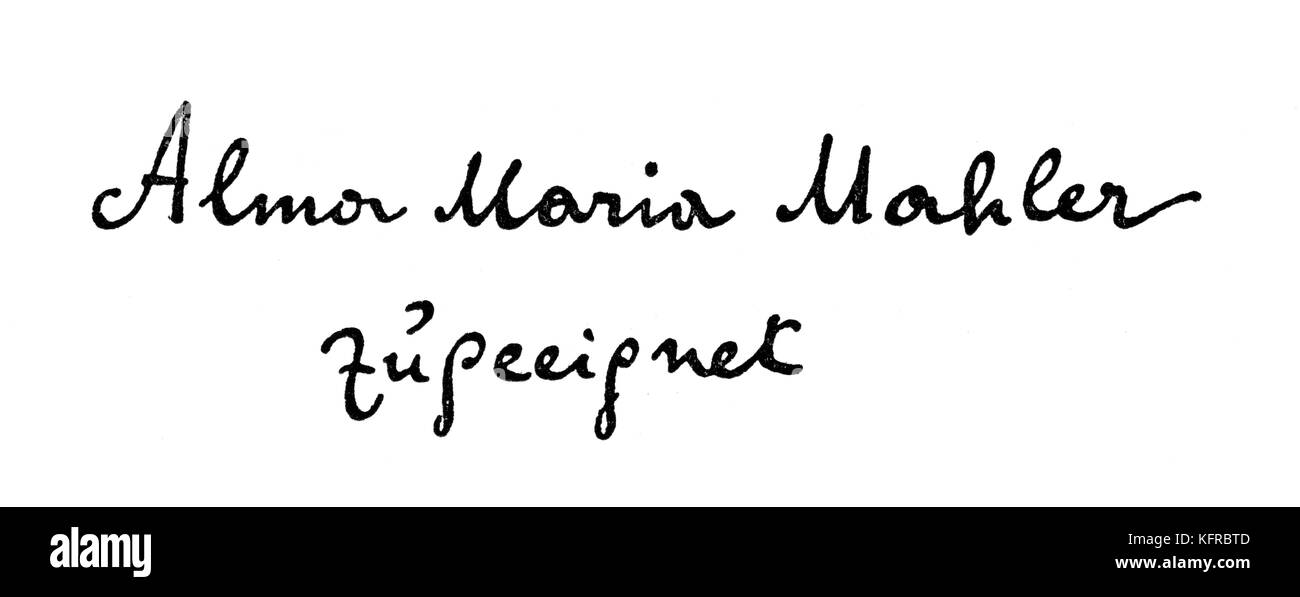 Alban Berg la dedizione del "Wozzeck" di Gustav Mahler vedova (Alma Schindler, il compositore austriaco, 1879 - 1964). AB: Il compositore austriaco, 9 febbraio 1885 - 24 dicembre 1935. Foto Stock