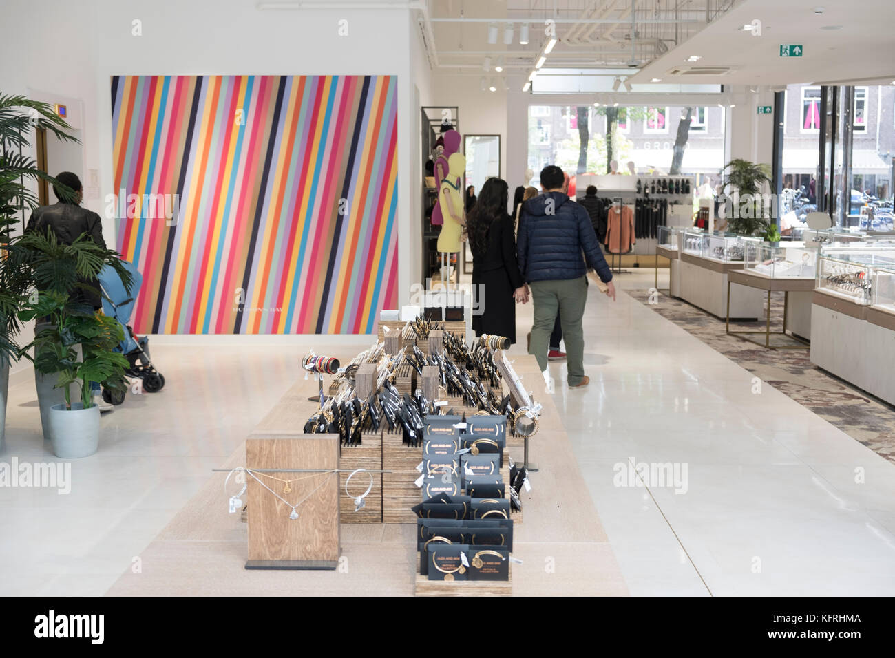 Il nuovo department store della Baia di Hudson in Amsterdam (2017) Foto Stock
