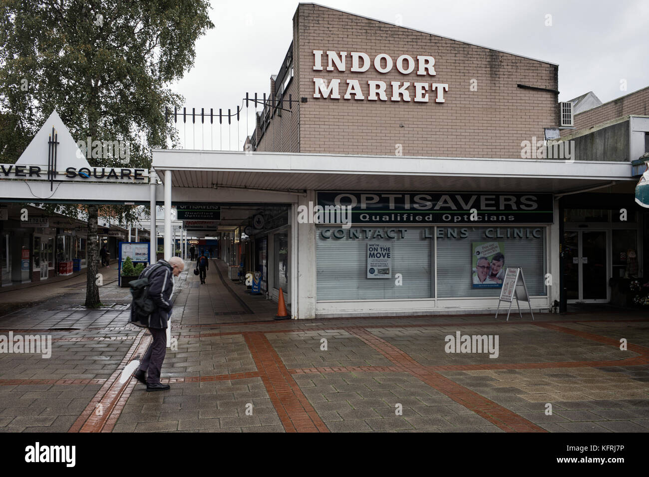 Tessitore piazza mercato coperto a Northwich Foto Stock