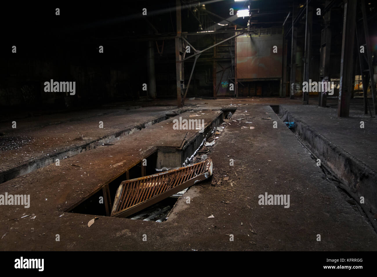 Chiuso atrio interno con sacco di Rust in Germania Foto Stock