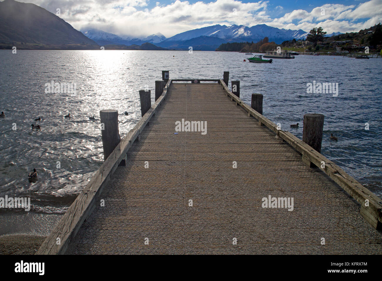 Lago wanaka Foto Stock