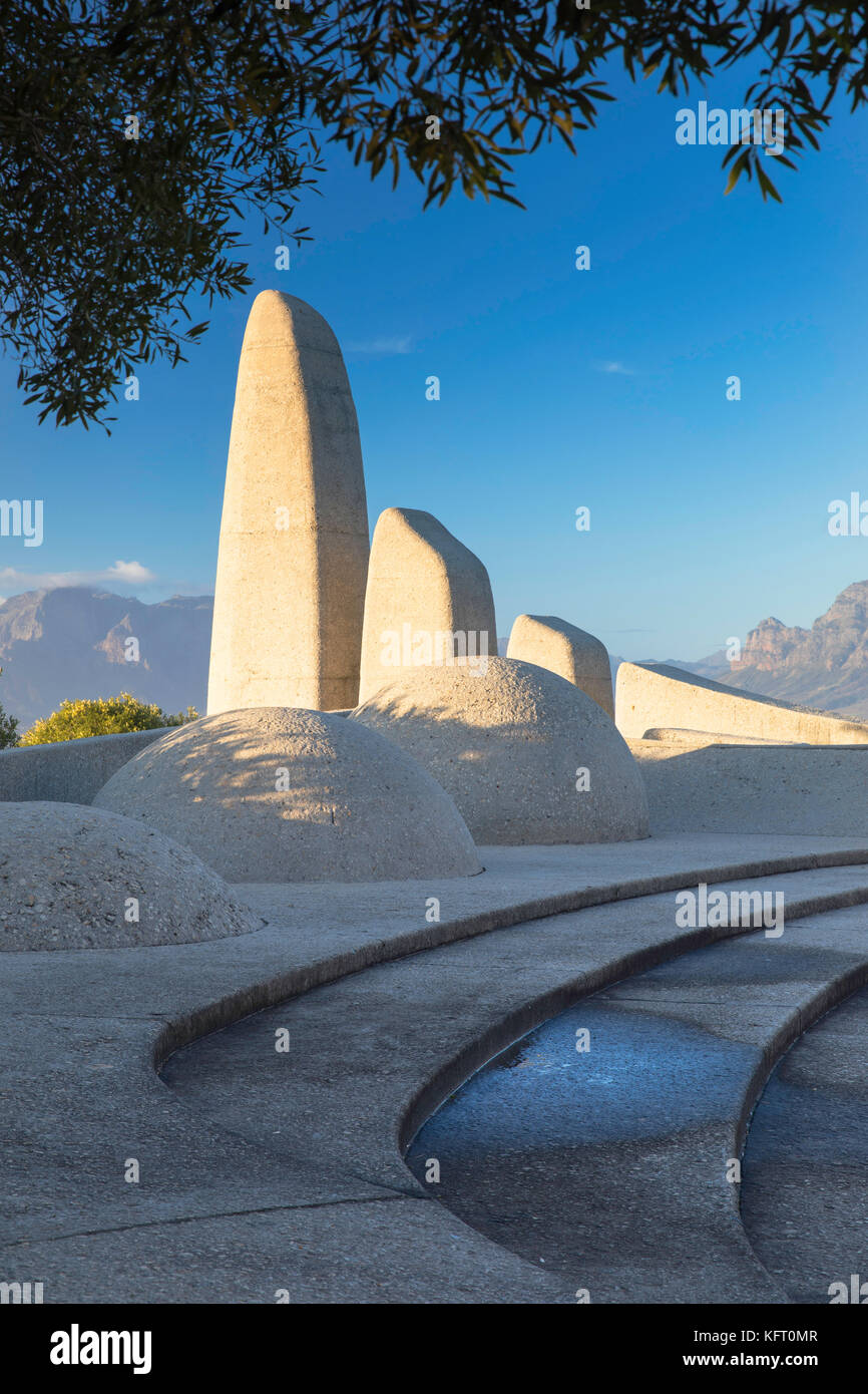 Lingua afrikaans monumento, Paarl, Western Cape, Sud Africa Foto Stock