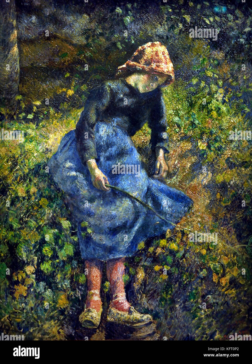 La Bergere - Shepherdess 1881 Camille Pissarro 1830-1903 Francia Francese Danese Foto Stock