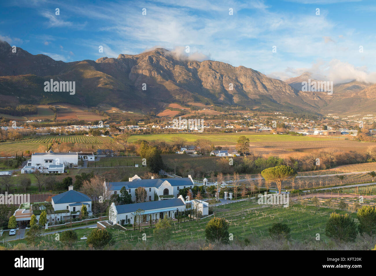 Mullineux e leeu vini della famiglia estate, franschhoek, Western Cape, Sud Africa Foto Stock