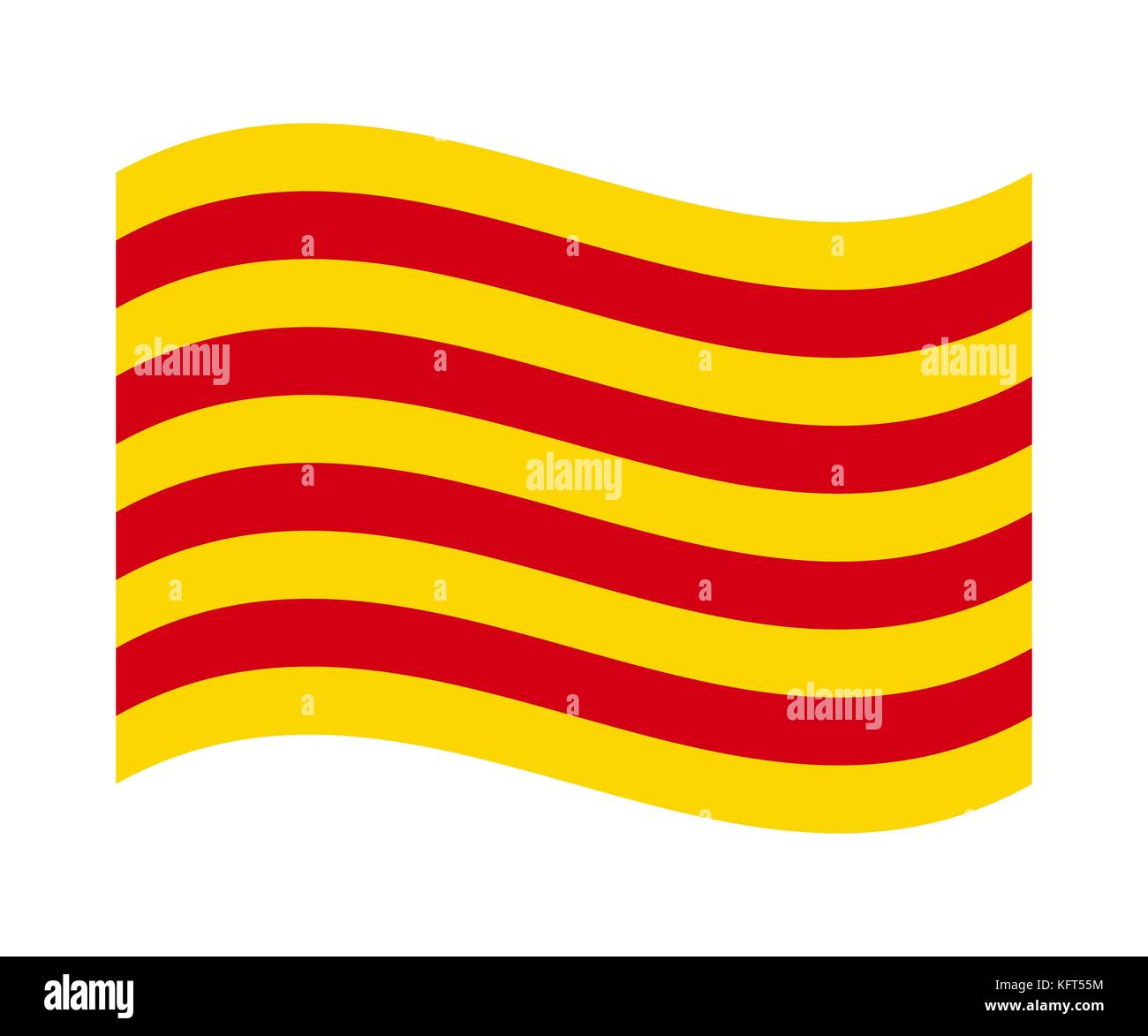 Bandiera della Catalogna Illustrazione Vettoriale