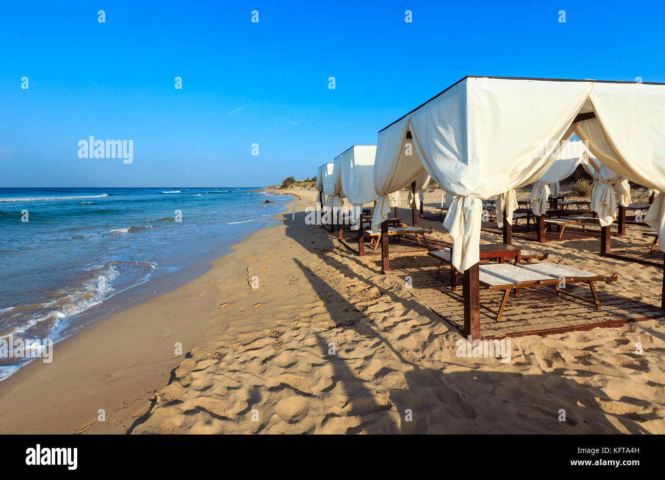 Spiaggia Di Lusso Tende Tettoie Di Mattina Paradise Spiaggia