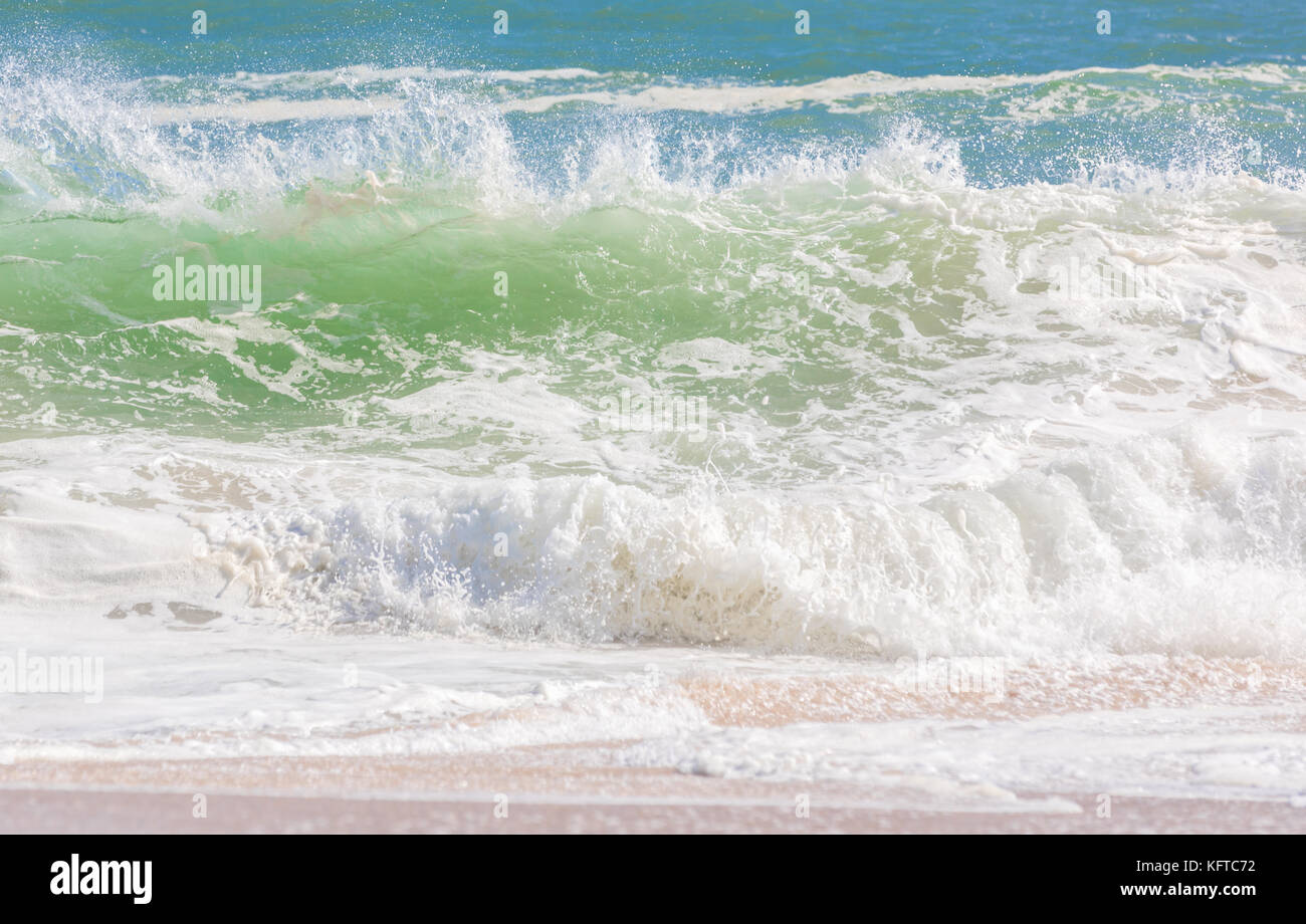 Oceano atlantico a Indian Wells beach, amagansett, NY, USA Foto Stock