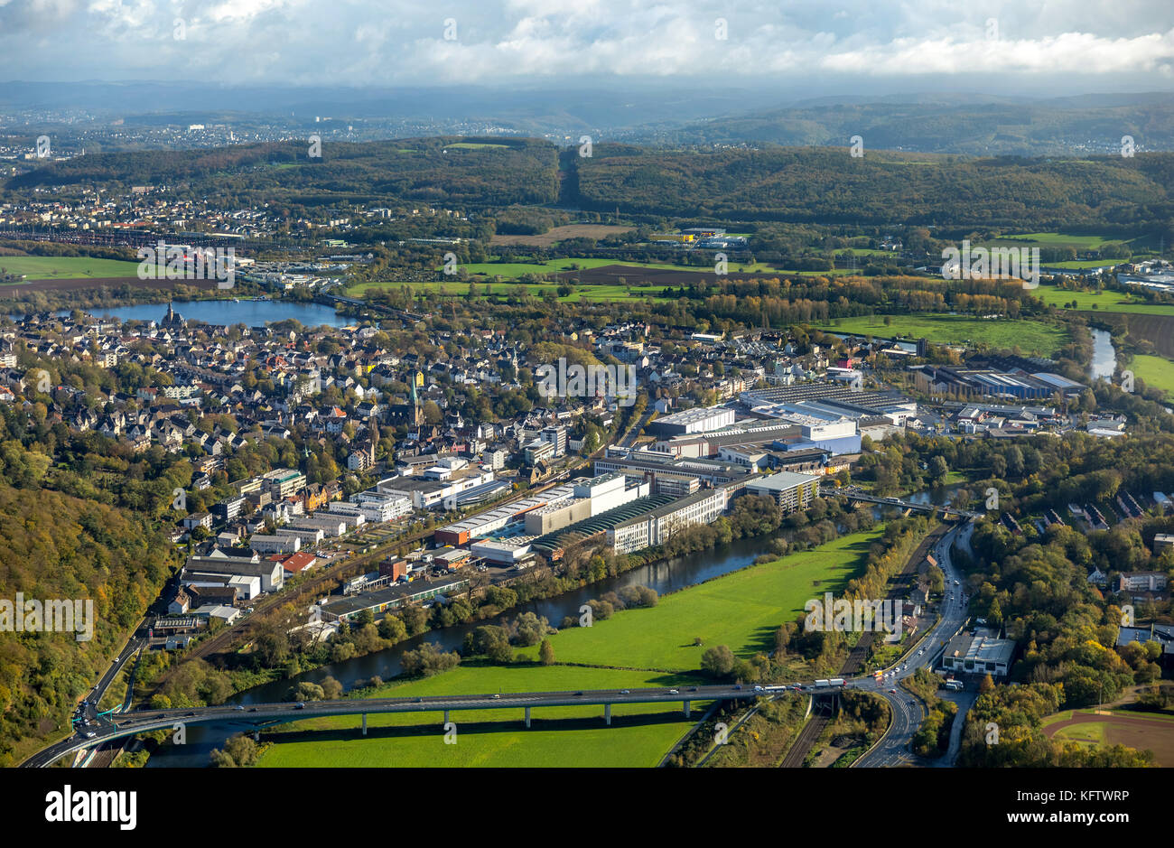 Terex MHPS GmbH Ubicazione Meteo Ruhrstraße, produttore di gru industriali, edifici industriali, con calma, Wetter (Ruhr), Ruhr, Nordrhein-Westfalen Foto Stock