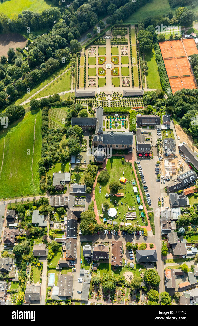 Museo Kloster Kamp, Kloster Kamp Terrassengarten, Barokgarten, Beete, Geistliches und Kulturelles Zentrum Kloster Kamp, Kamp-Lintfort, Kamp-Lintfort Foto Stock