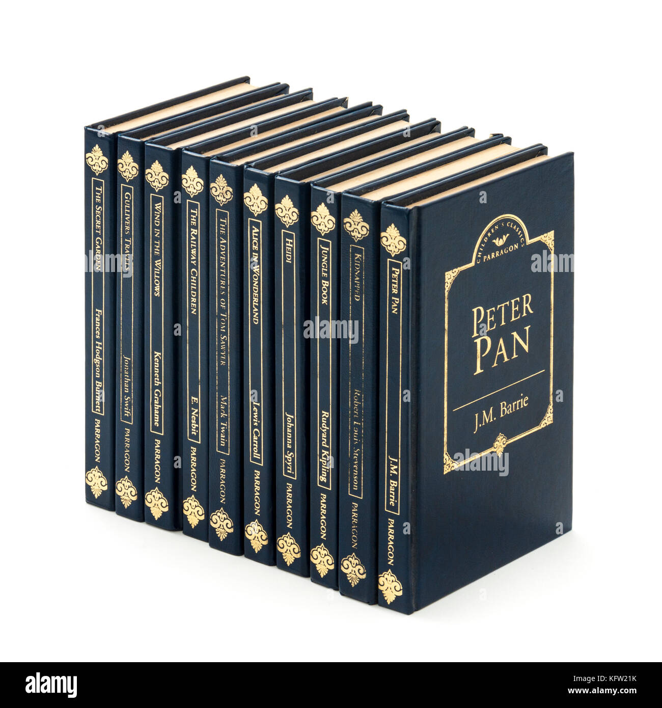 Raccolta di Parragon per bambini con classici Peter Pan da J.M. Barrie nella parte anteriore Foto Stock