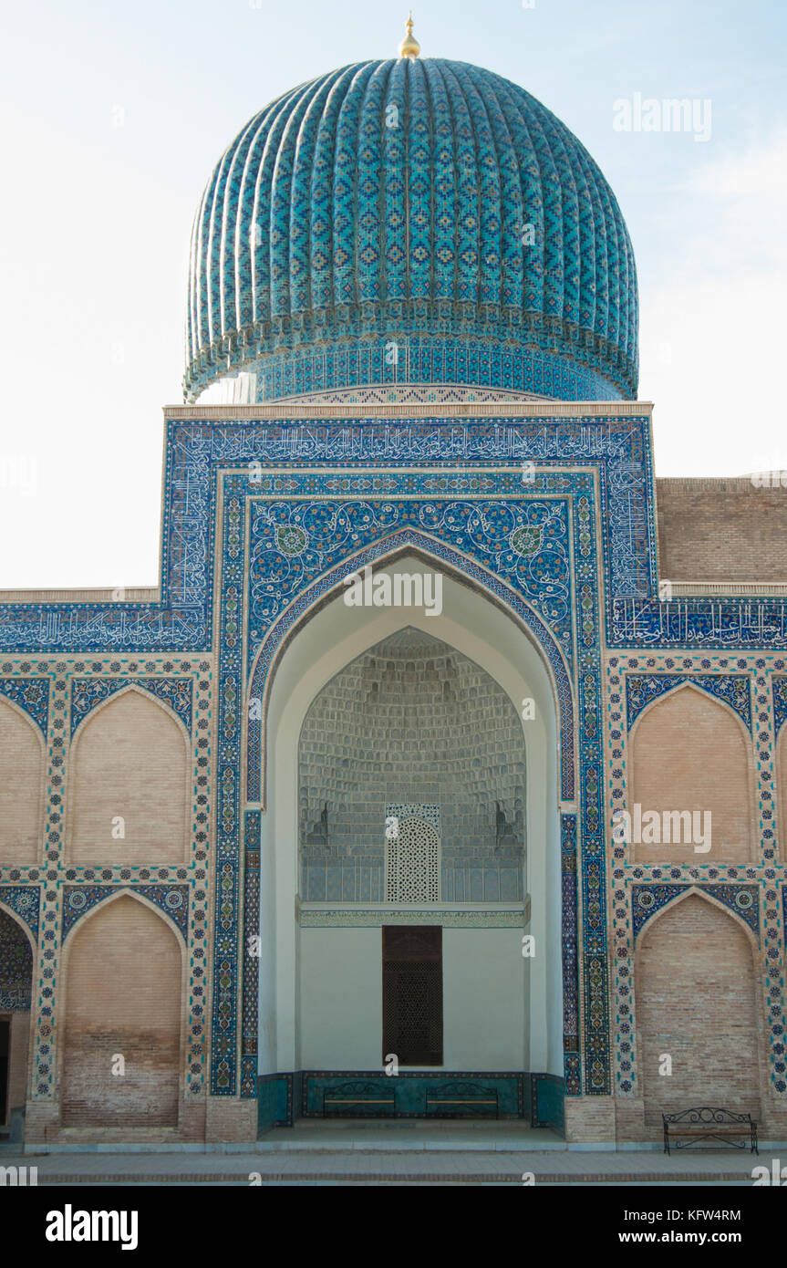 Primo piano della cupola del mausoleo di Tamerlano. architettura antica dell Asia centrale Foto Stock