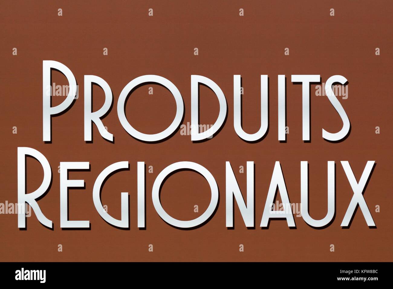 I prodotti regionali in francese Foto Stock