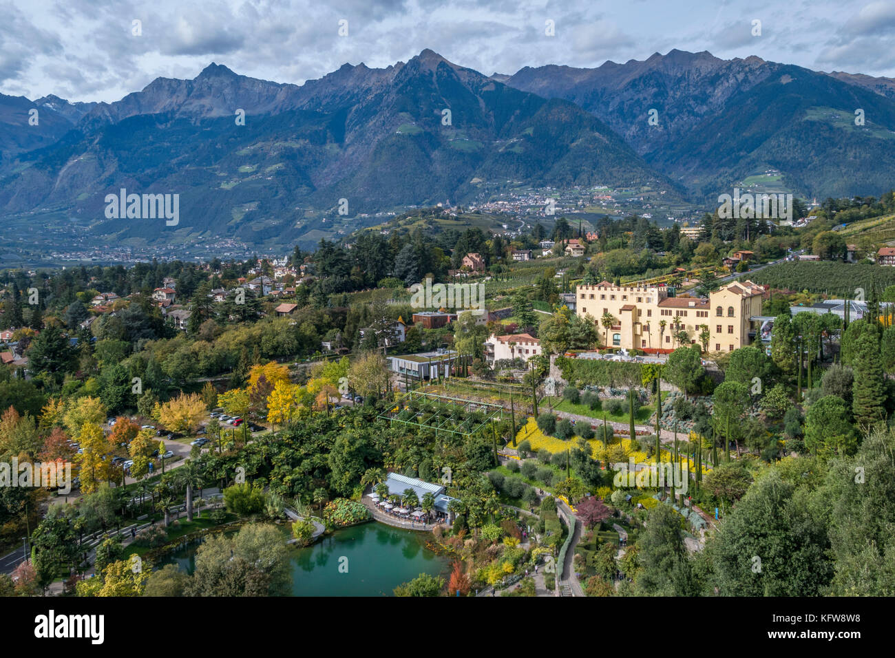 I giardini di Castel Trauttmansdorff a Merano in Alto Adige, Italia, Europa Foto Stock