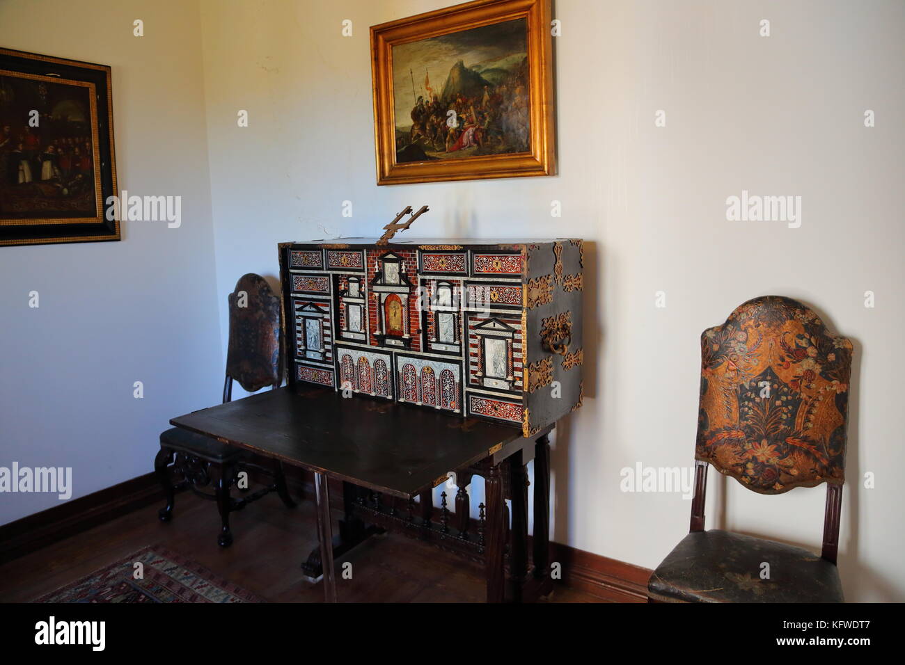 All'interno del Palazzo Nazionale di Sintra, Sintra, Patrimonio dell'Umanità dell'UNESCO, Portogallo Foto Stock