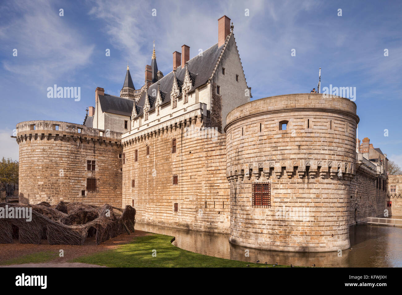 Castello dei Duchi di Bretagna, Nantes, Loire Atlantique, Francia. Foto Stock