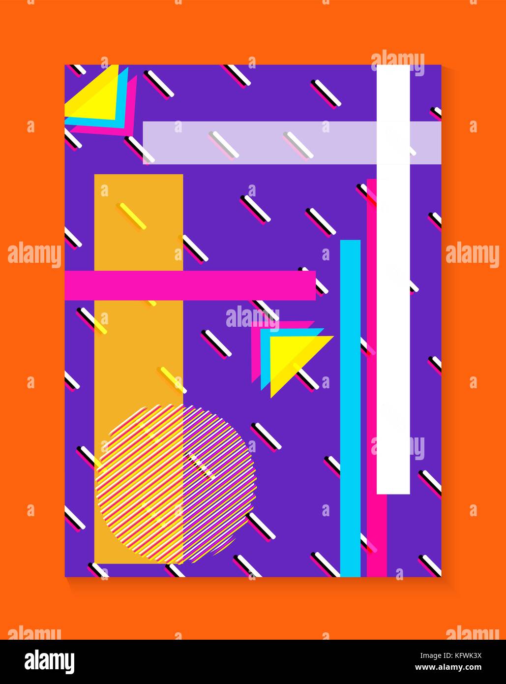 Abstract background di Memphis, retrò moda stile design con gradienti e forme. Ideale per il progetto Web, brochure, volantini o modello di invito. eps1 Illustrazione Vettoriale