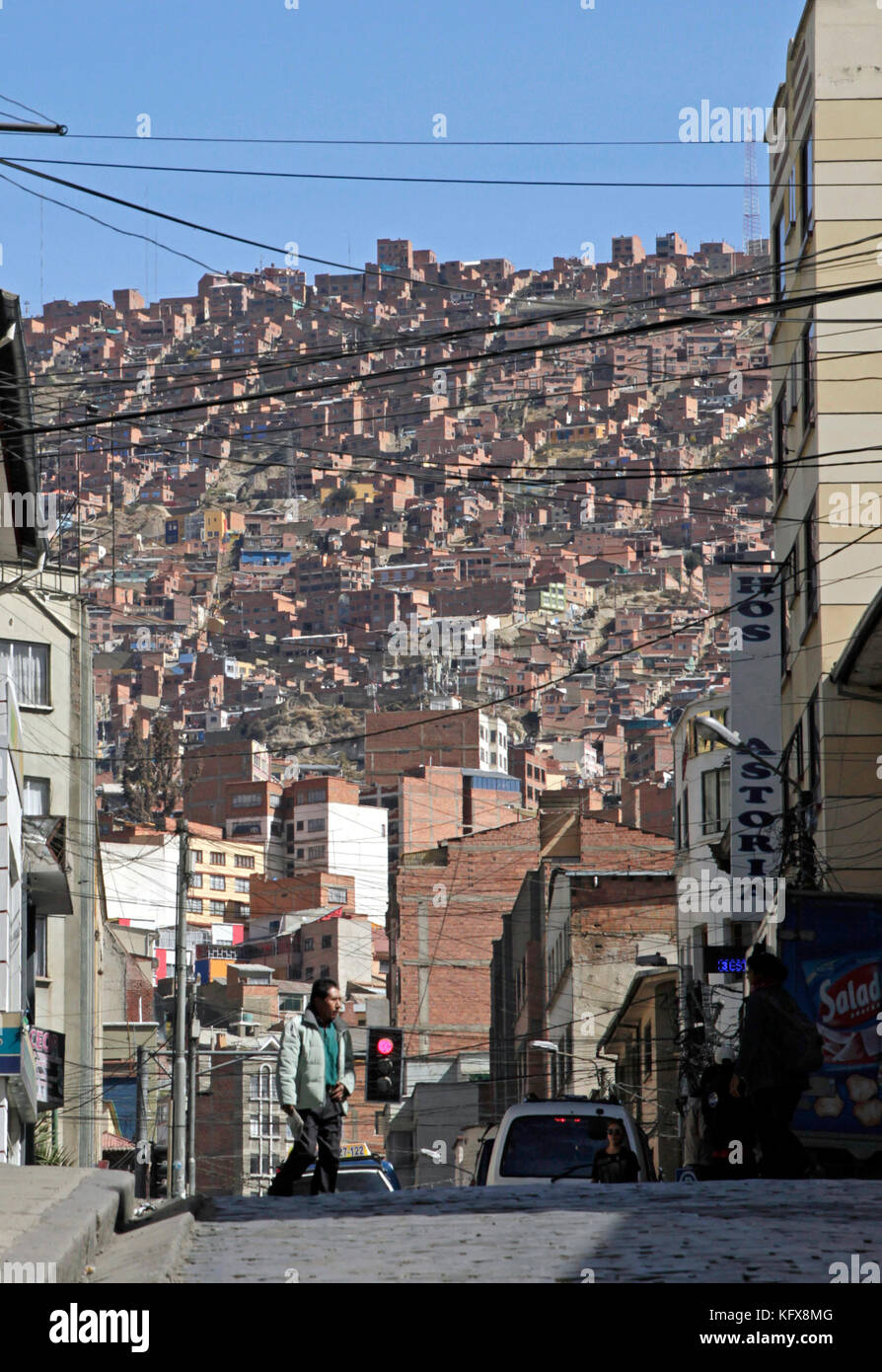 2 Giugno 2016 - La Paz - Bolivia: scene di strada e gli edifici nella città di La Paz in Bolivia. Foto Stock