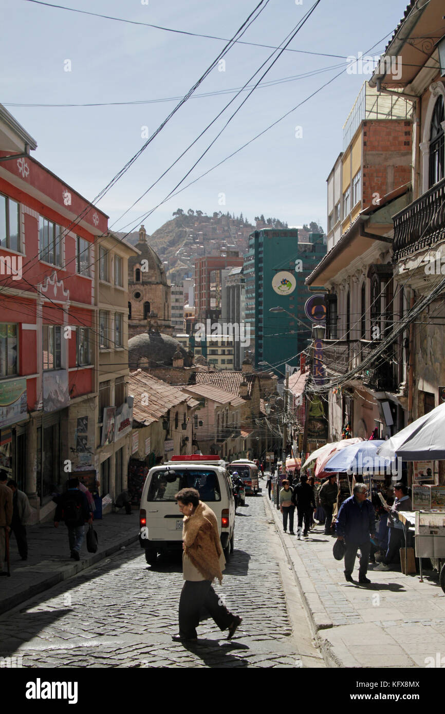 2 Giugno 2016 - La Paz - Bolivia: scene di strada e gli edifici nella città di La Paz in Bolivia. Foto Stock