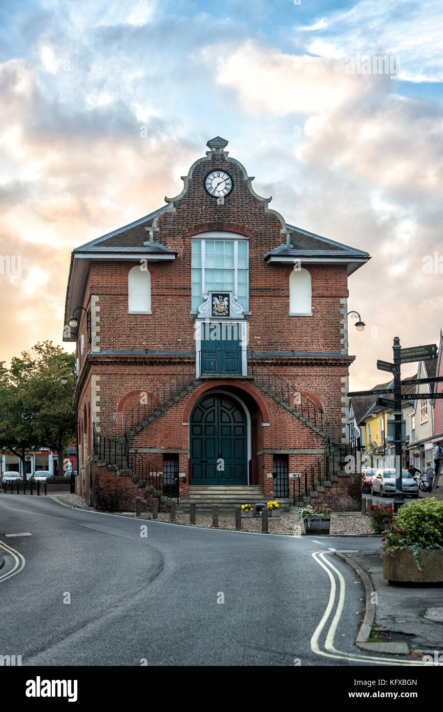 La Shire Hall sulla Collina di Mercato, Woodbridge, Suffolk, Regno Unito. Foto Stock