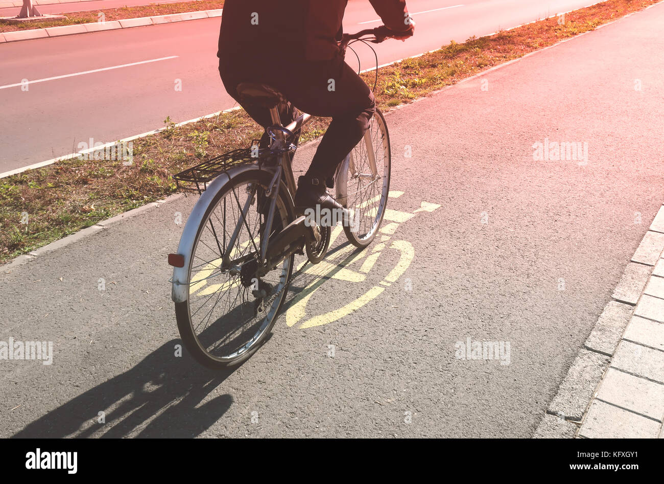 Pista ciclabile Foto Stock