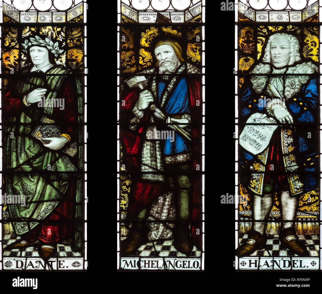 Famoso 'europeo degli artisti da secoli precedenti celebrata nella John Rylands Library e Manchester, Regno Unito Foto Stock