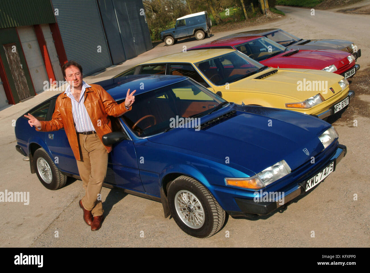 John Giacobbi raccoglie Rover SD1's dagli anni settanta Foto Stock