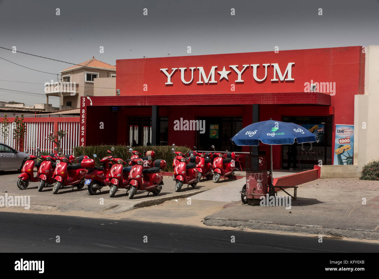 Yum-yum pizza shop Foto Stock