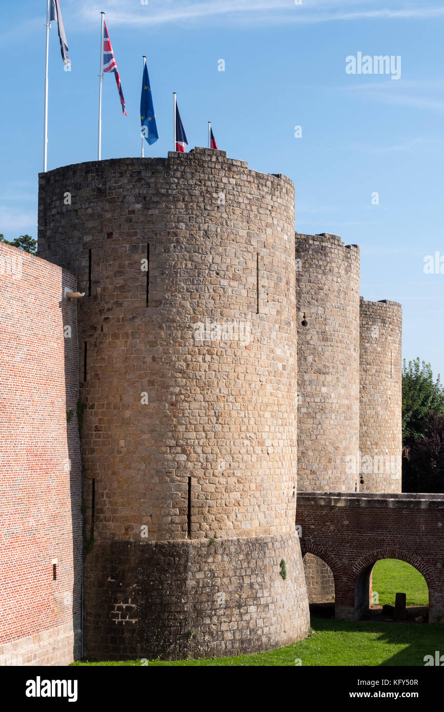 Chateau de Peronne Peronne Somme Hauts-de-France Francia Foto Stock