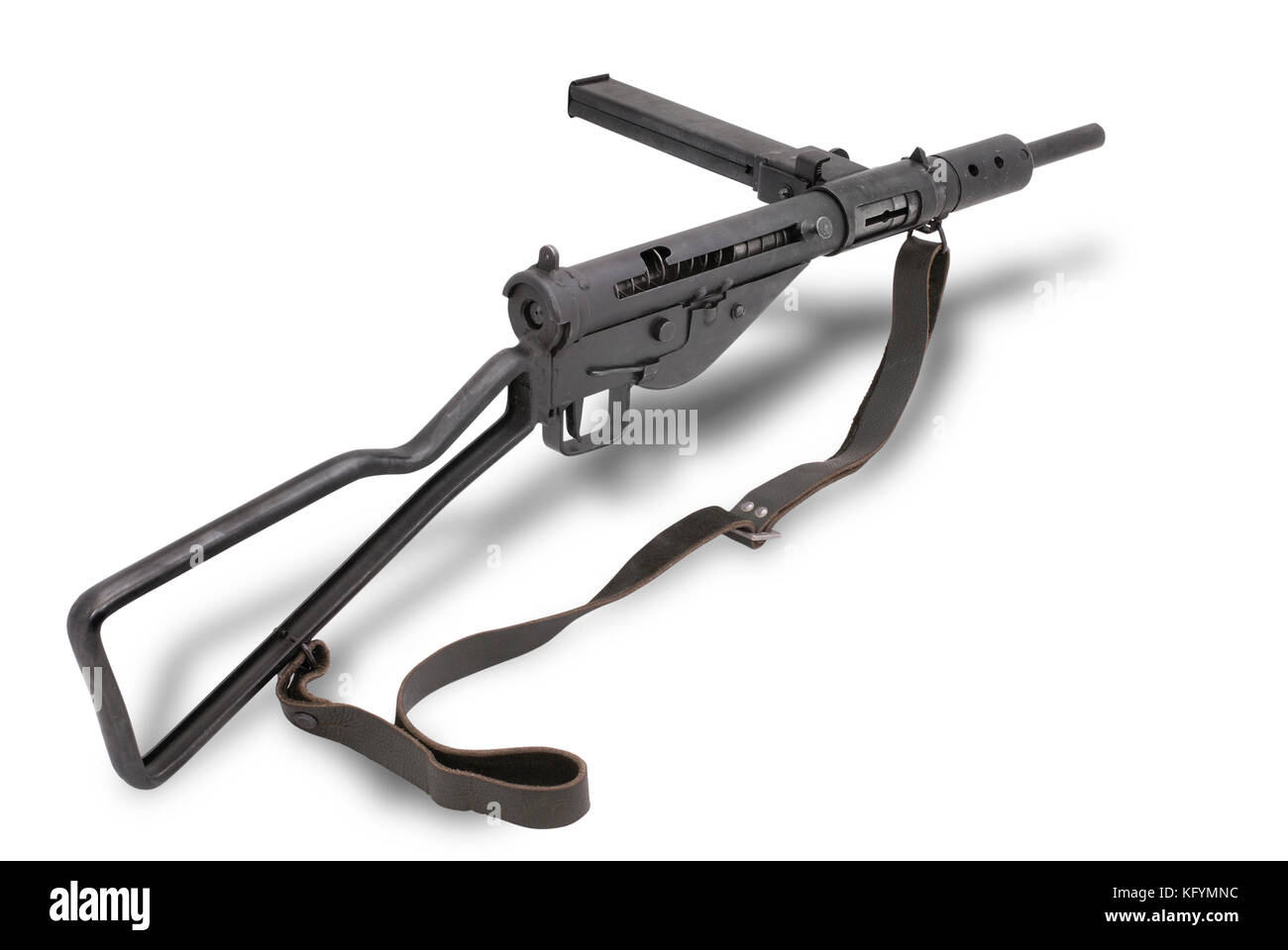 La gran bretagna a ww2. british mitragliatore sten mk2. Il sten (o pistola sten) era una famiglia britannica di 9 mm dei mitra ampiamente utilizzata dalla BRI Foto Stock