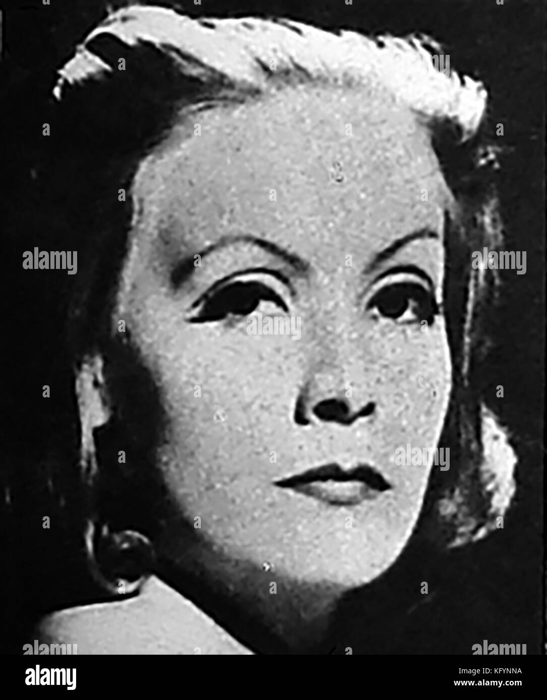 Ritratto di American attrice Greta Garbo (Greta Lovisa Gustafsson) ex star del cinema che è nato in Svezia come una giovane donna Foto Stock