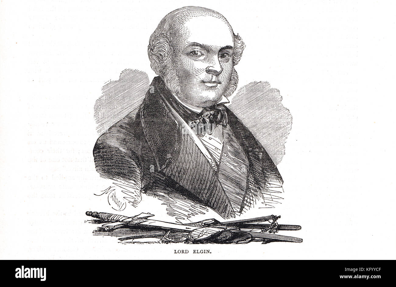 Lord Elgin, James Bruce, VIII conte di Elgin, 1811-1863 Foto Stock