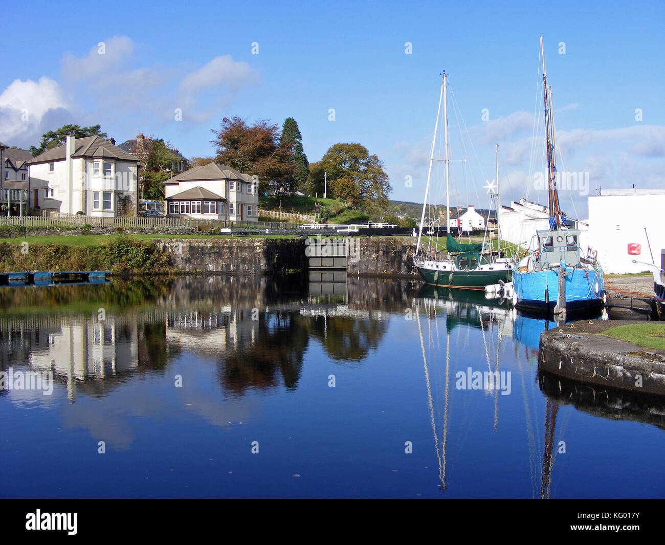 Crinan canal a ardrishaig Foto Stock