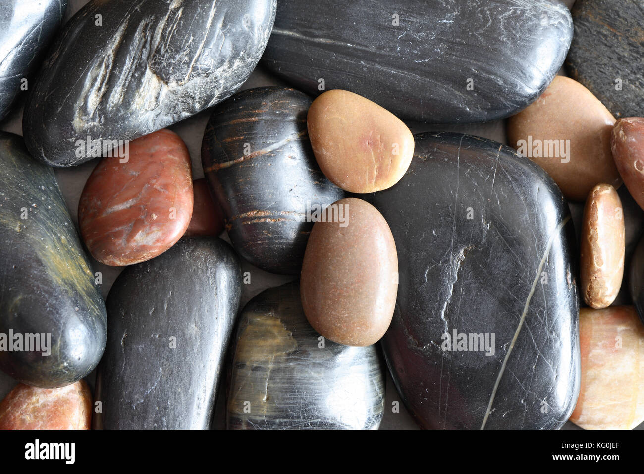Sfondo costituito dal sacco di pietre di colore. extreme closeup Foto Stock